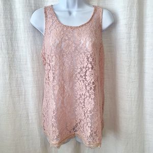 EUC- Laundry by Shelli Segal Sheer Lace Top!
